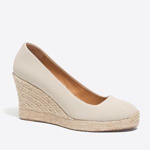 J Crew Factory Canvas Espadrille Wedges, 7.5